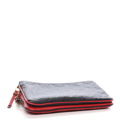 Louis Vuitton Empreinte Double Zip Pochette Marine Rouge 4 of 9
