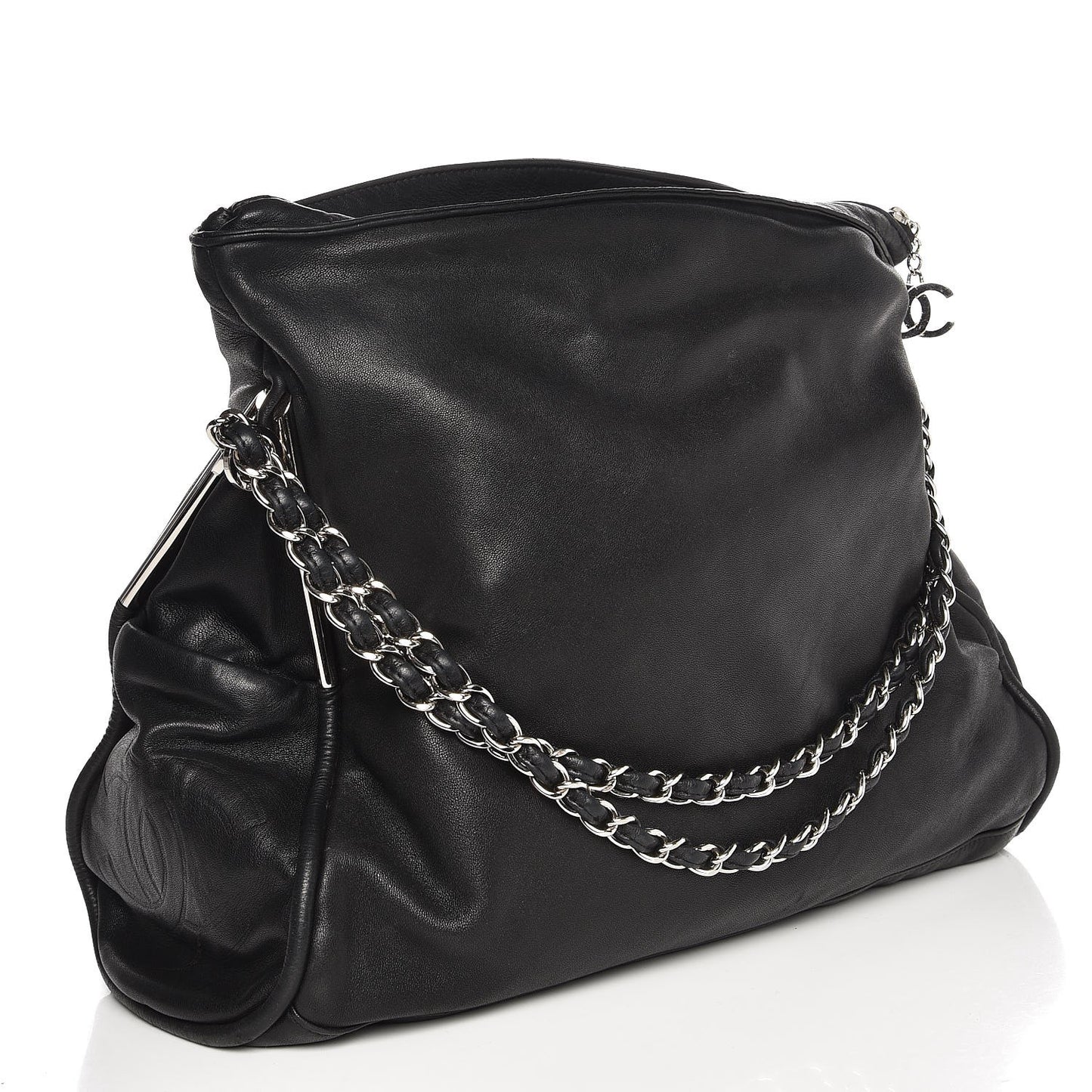 Lambskin Large Ultimate Soft Tote Black