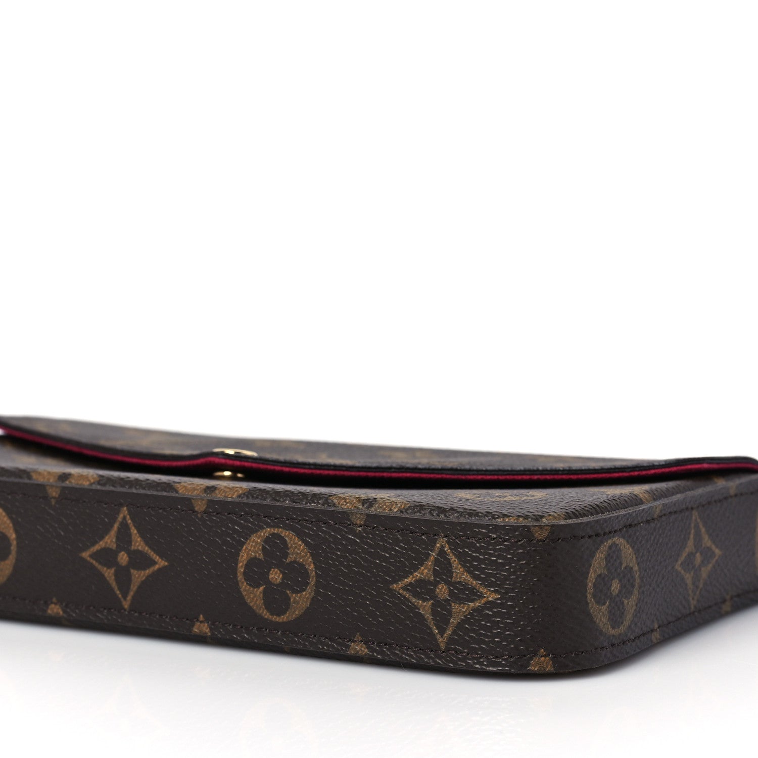 Louis Vuitton Monogram Pochette Felicie Chain Wallet Fuchsia 9 of 9