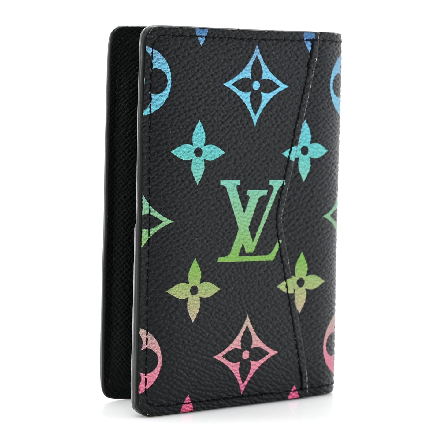 Monogram Iridescent Pocket Organizer NM Black