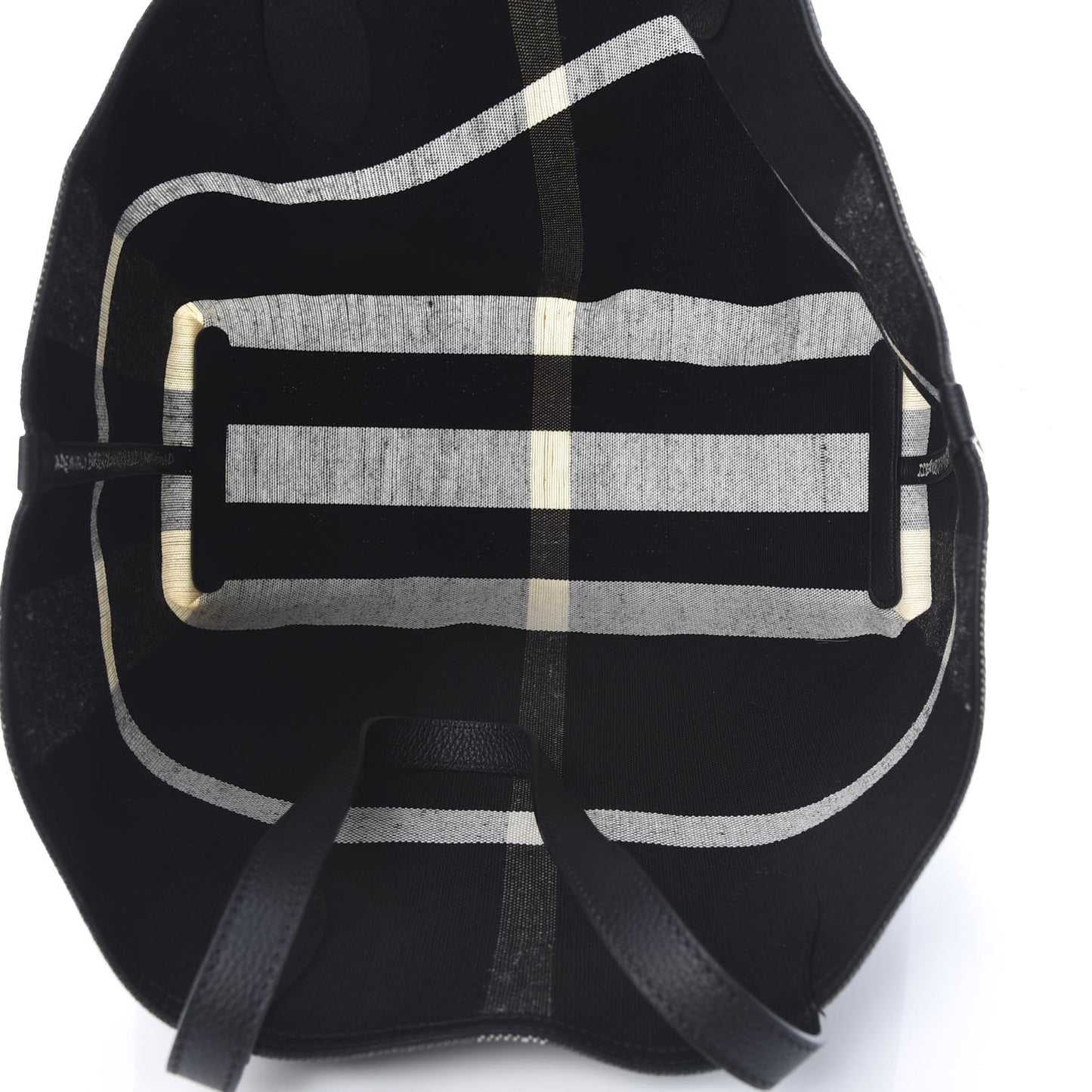 Coated Canvas Mega Check Medium Doodle Tote Black White