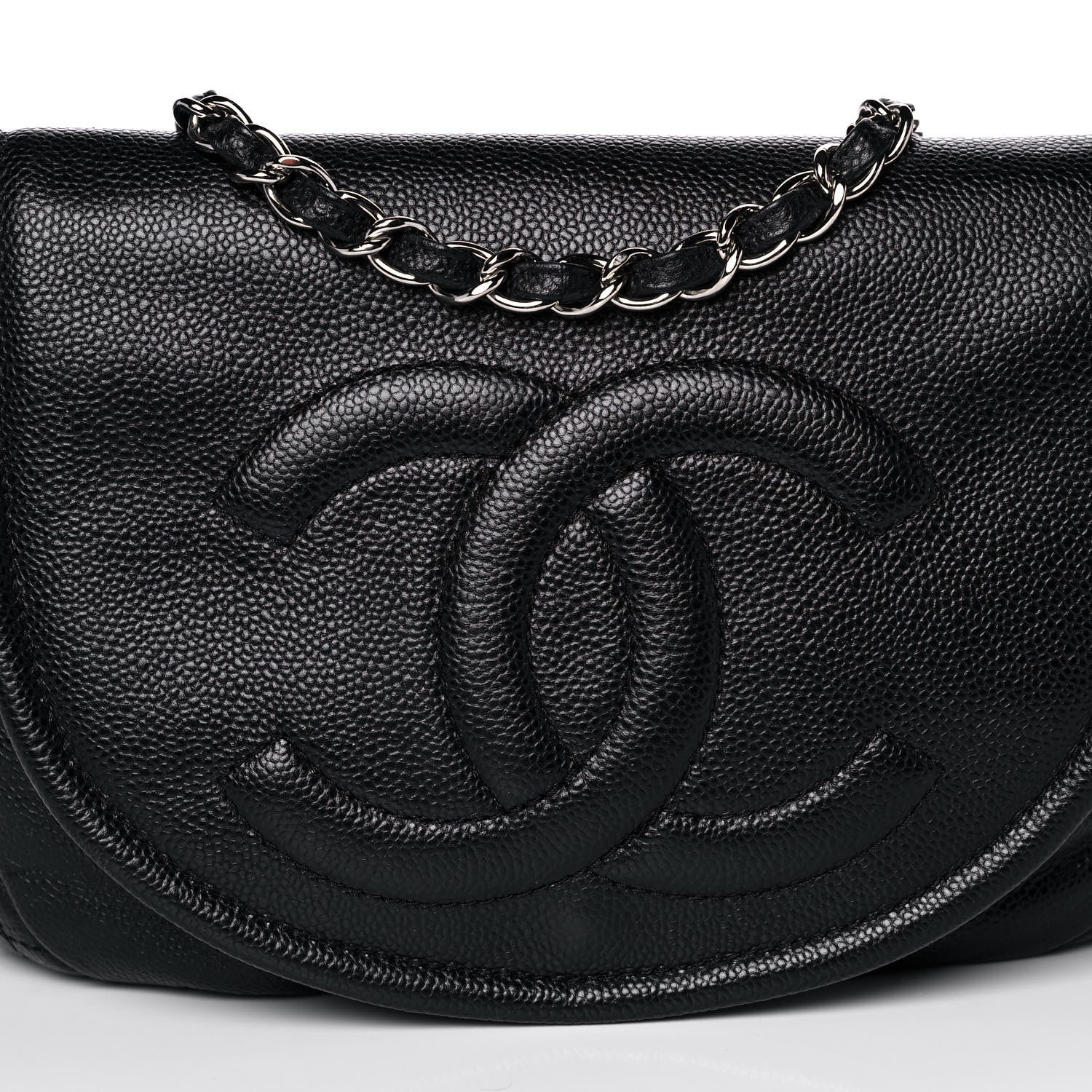 Chanel Caviar Half Moon Large Flap Black 7 of 12