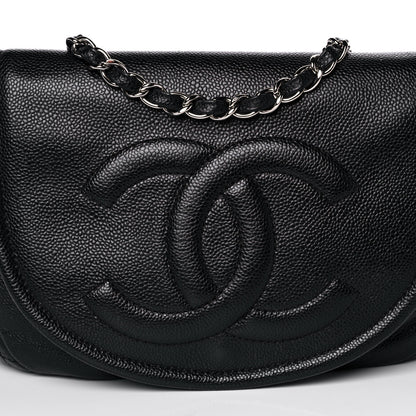 Chanel Caviar Half Moon Large Flap Black 7 of 12