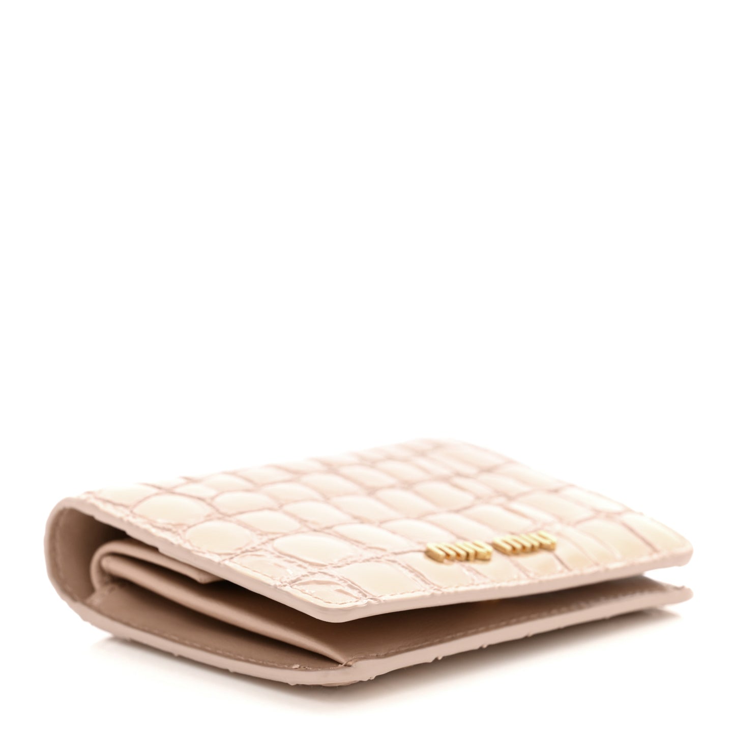Patent Crocodile Embossed Wallet Bi-Fold Compact Wallet Ninfea