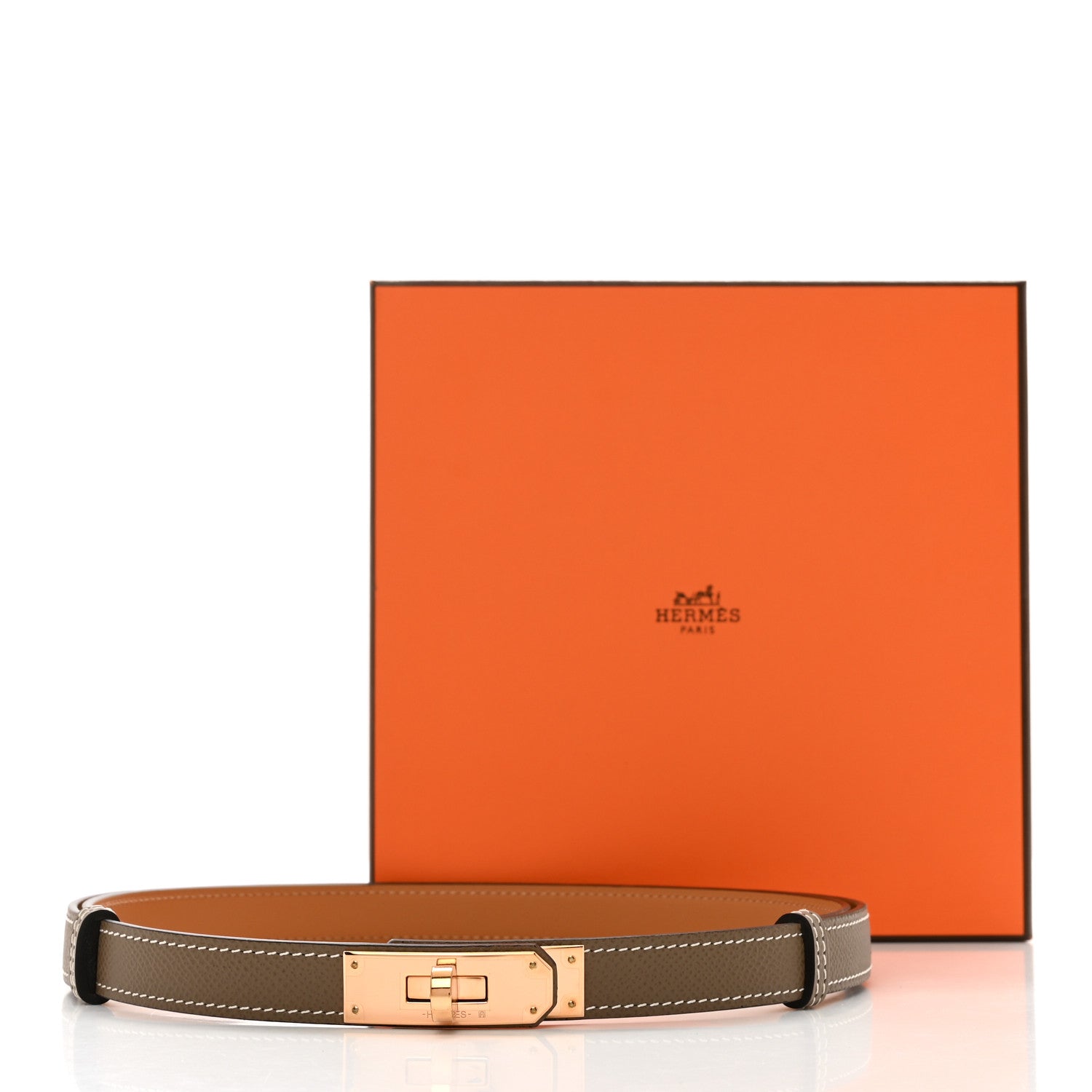 Hermes Epsom Kelly Belt Etoupe 5 of 5