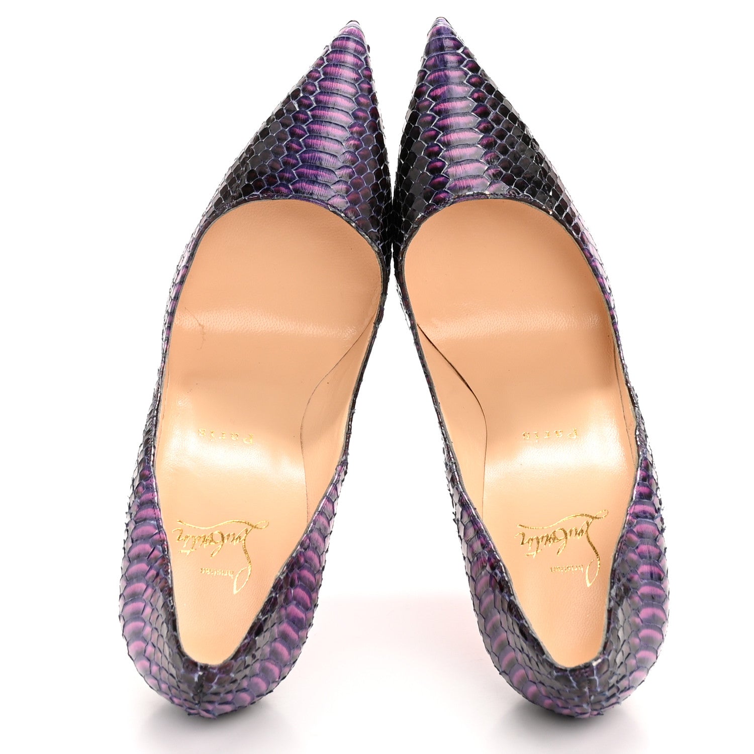 Christian Louboutin Snakeskin So Kate 120 Pumps 40 Purple 2 of 9