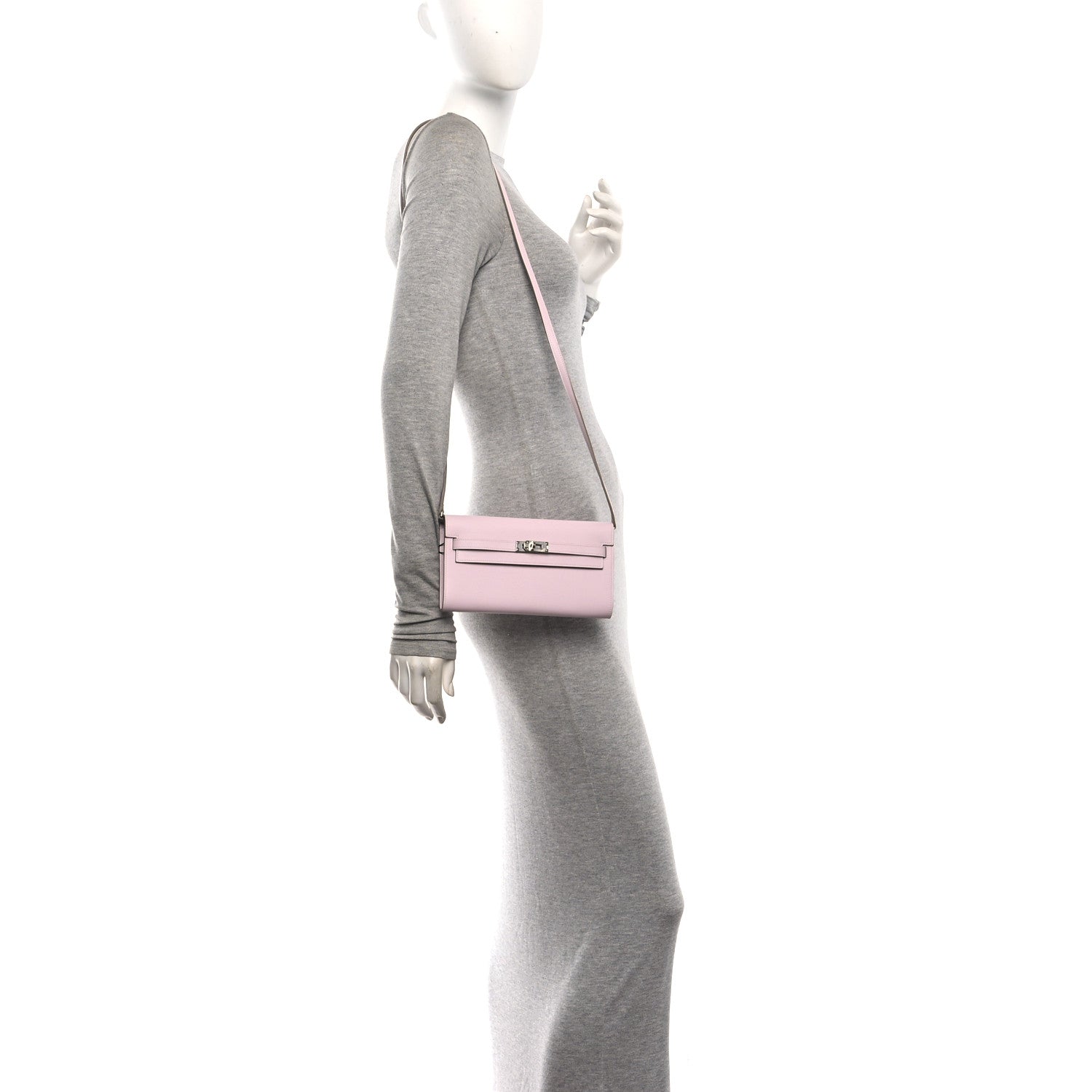 Hermes Evercolor Kelly To Go Wallet Mauve Pale 2 of 12