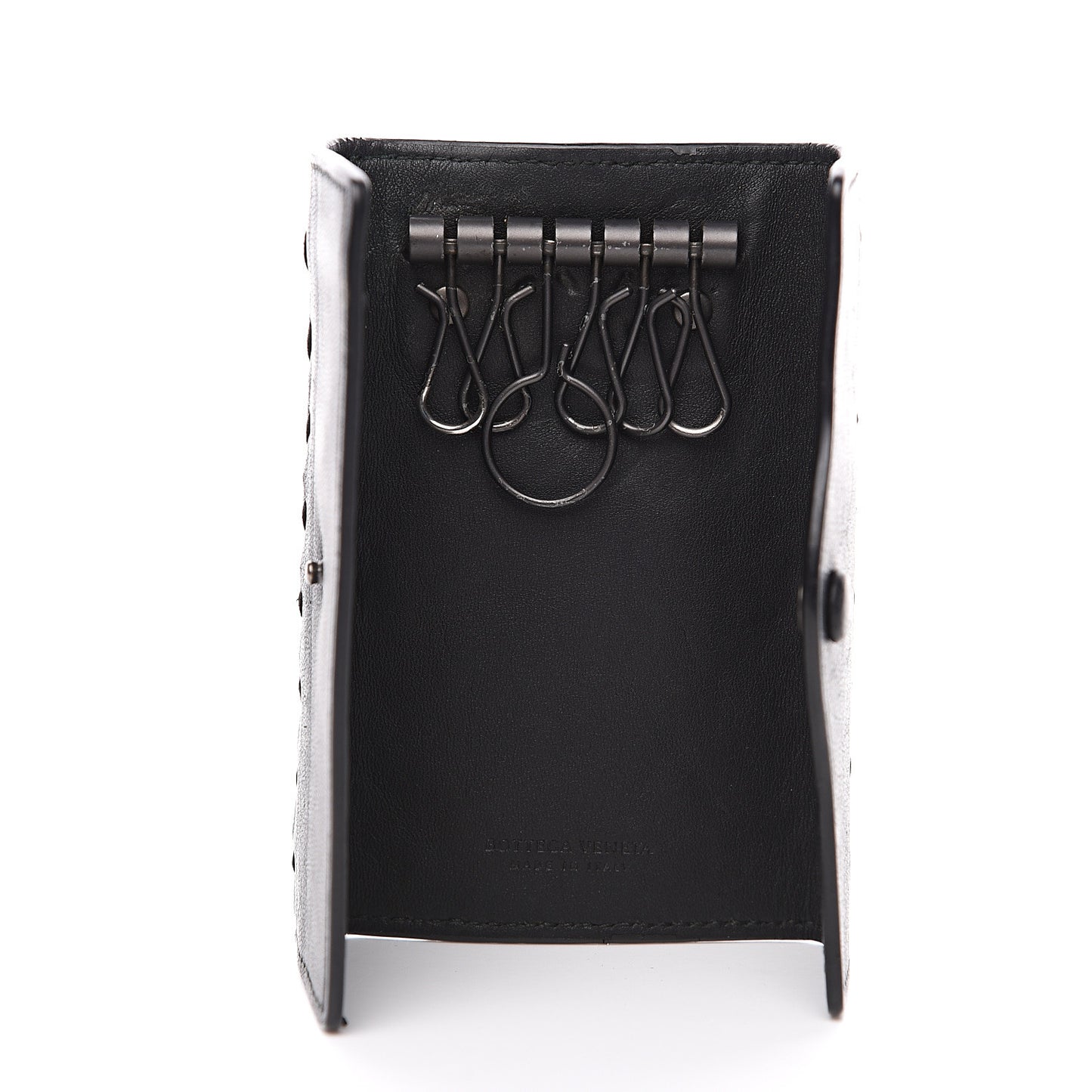 Nappa Intrecciato 6 Key Holder Black
