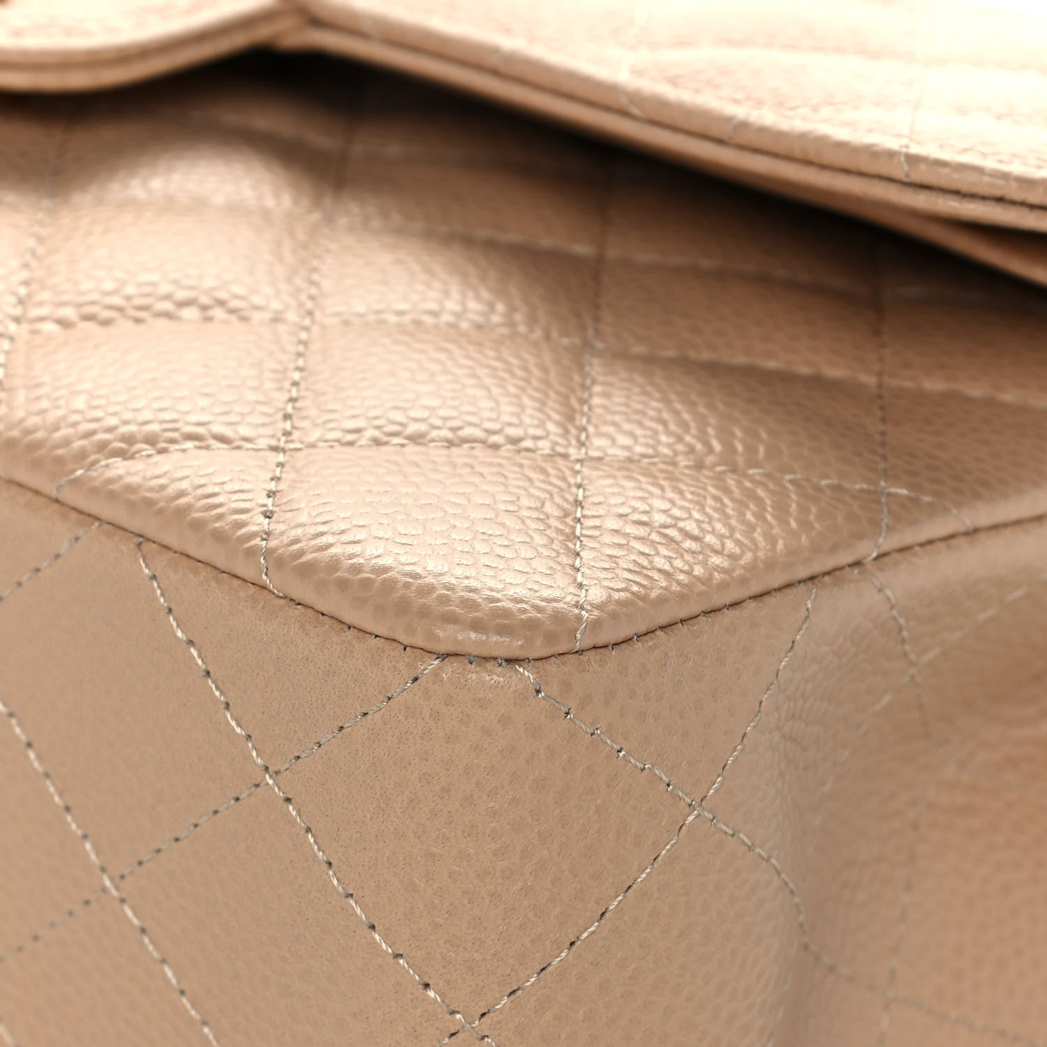 Chanel Caviar Quilted Small Double Flap Beige 10 of 12