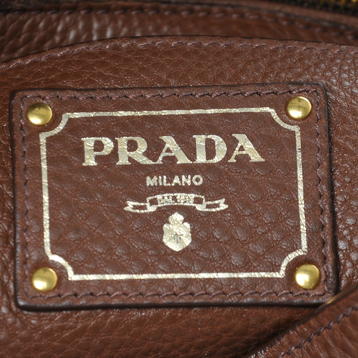 Prada Vitello Daino Tote Palissandro 6 of 9