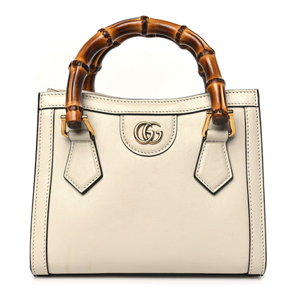 Gucci Wonka Grain Calfskin Mini Diana Tote Bag Mystic White 1 of 10