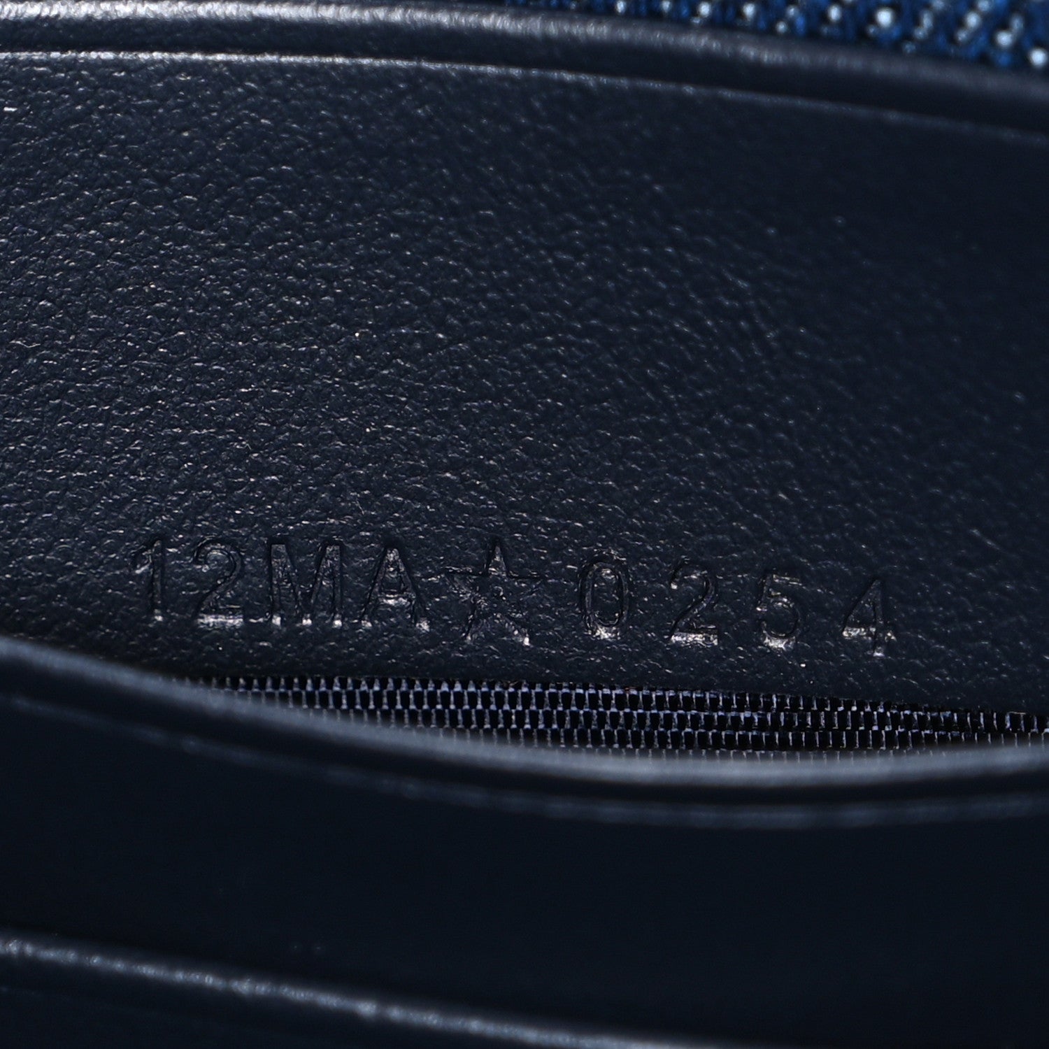 Christian Dior Denim Jacquard Oblique 30 Montaigne Dea Pouch Blue