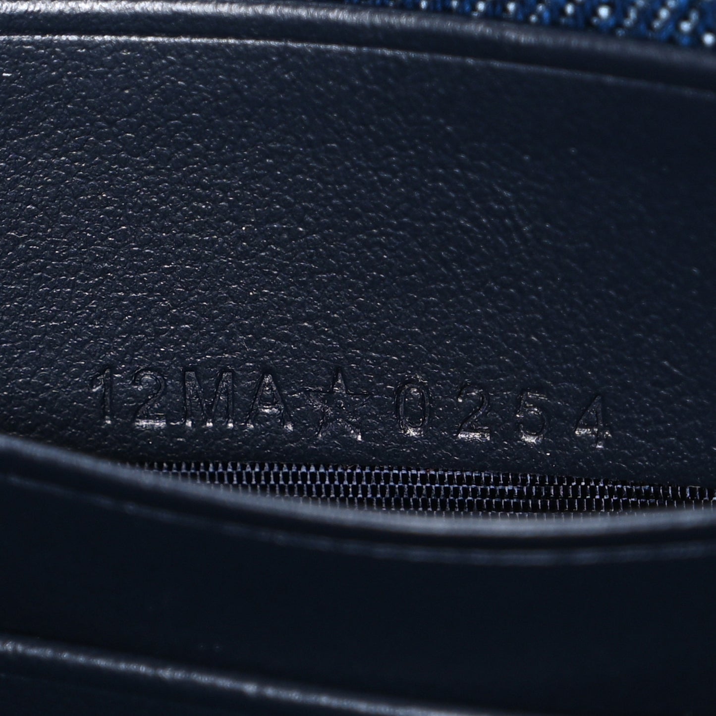Denim Jacquard Oblique 30 Montaigne Dea Pouch  Blue