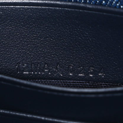 Christian Dior Denim Jacquard Oblique 30 Montaigne Dea Pouch  Blue 7 of 7