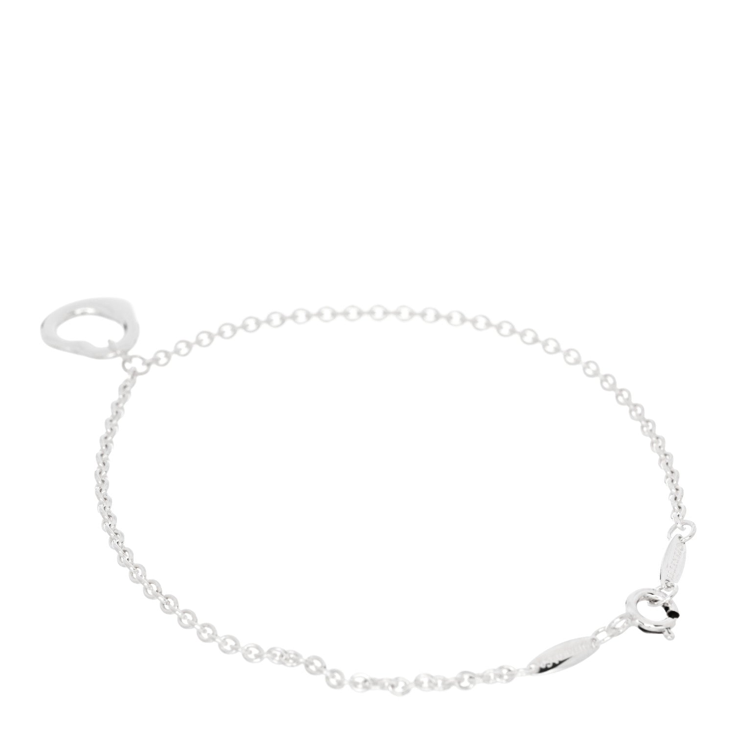 Tiffany Sterling Silver Elsa Peretti Open Heart Charm Bracelet 2 of 3