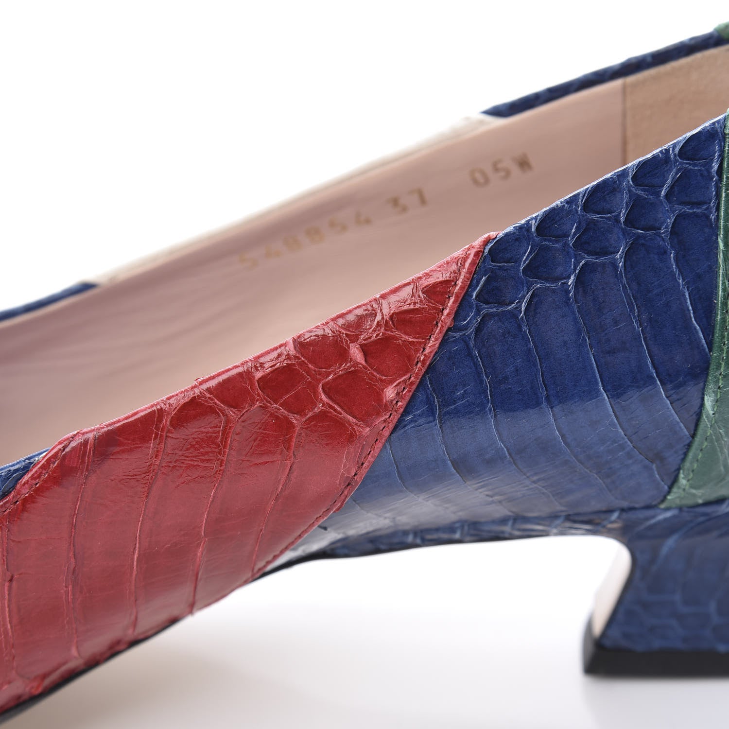 Gucci Snakeskin Crystal Double G Pumps 37 Multicolor 10 of 13