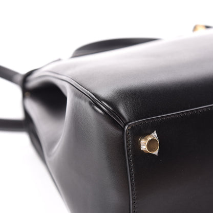 Celine Satinated Calfskin Medium 16 Top Handle Bag Black 14 of 14