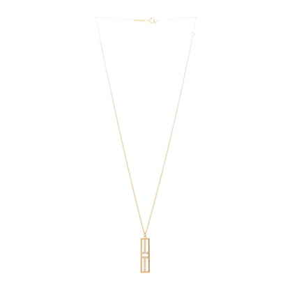 Tiffany 18K Rose Gold Diamond Tiffany T Two Open Vertical Bar Pendant Necklace 3 of 6
