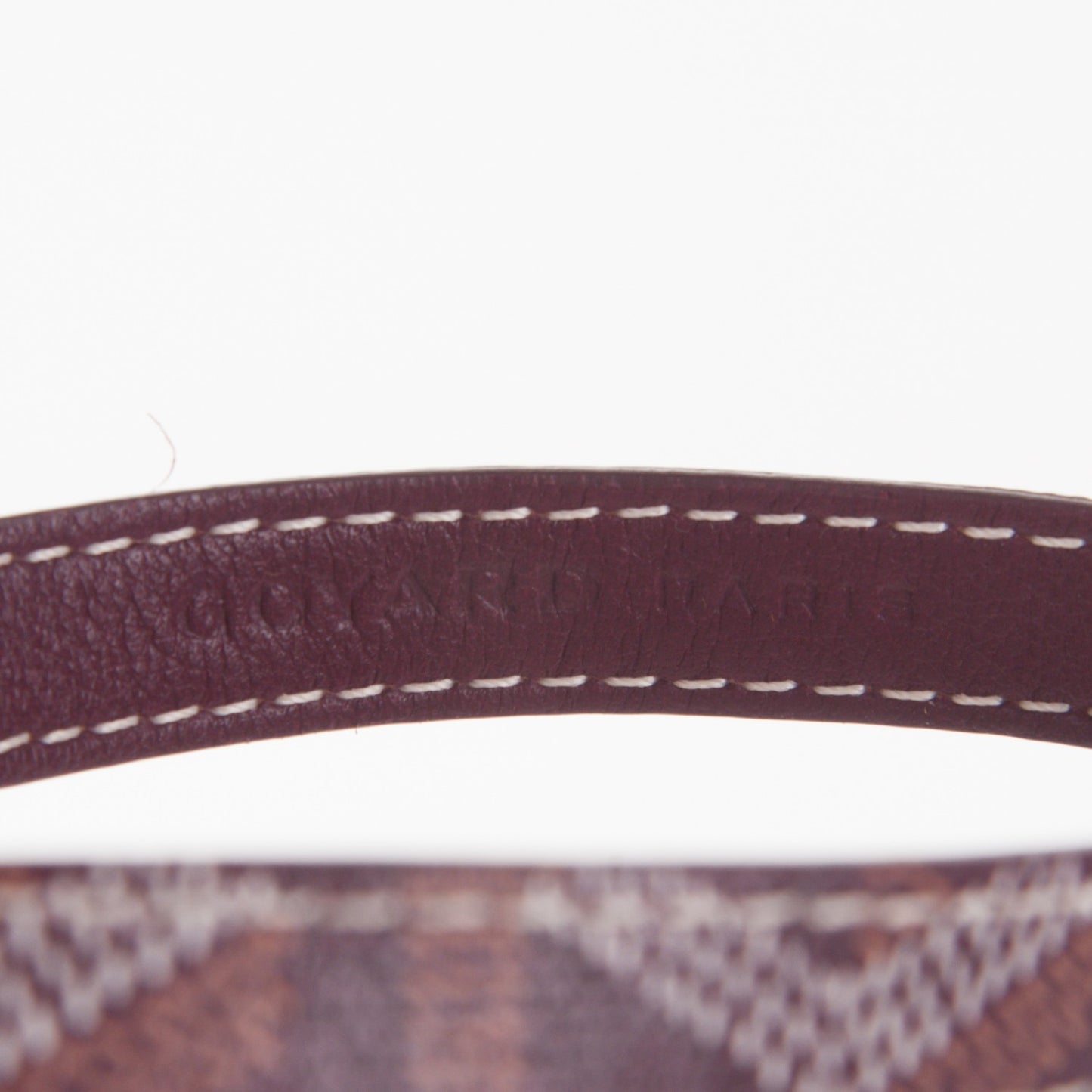 Goyardine Sesame Key Holder Burgundy