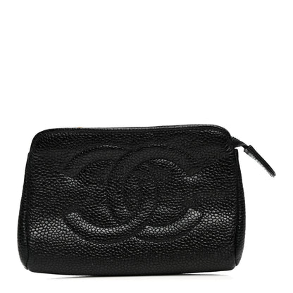 Chanel Caviar Timeless CC Cosmetic Pouch Black 1 of 10