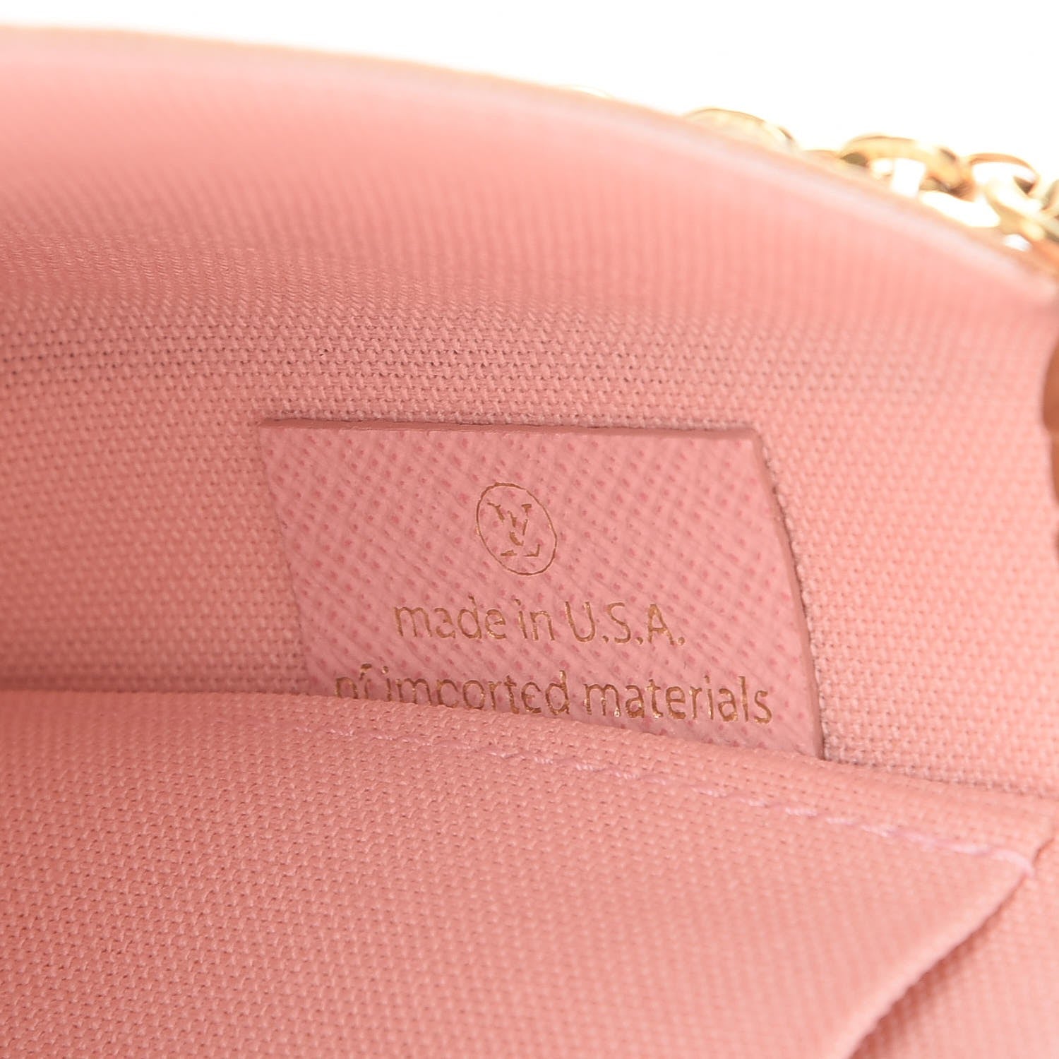 Louis Vuitton Damier Azur Pochette Felicie Chain Wallet Rose Ballerine 11 of 12