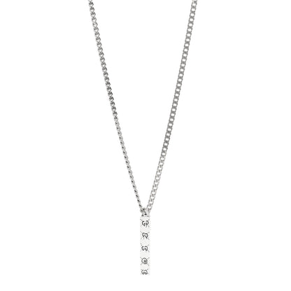 Gucci Sterling Silver Gucci Ghost Bar Pendant Necklace 1 of 5