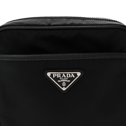 Prada Tessuto Nylon Saffiano Pocket Messenger Shoulder Bag Black 9 of 11