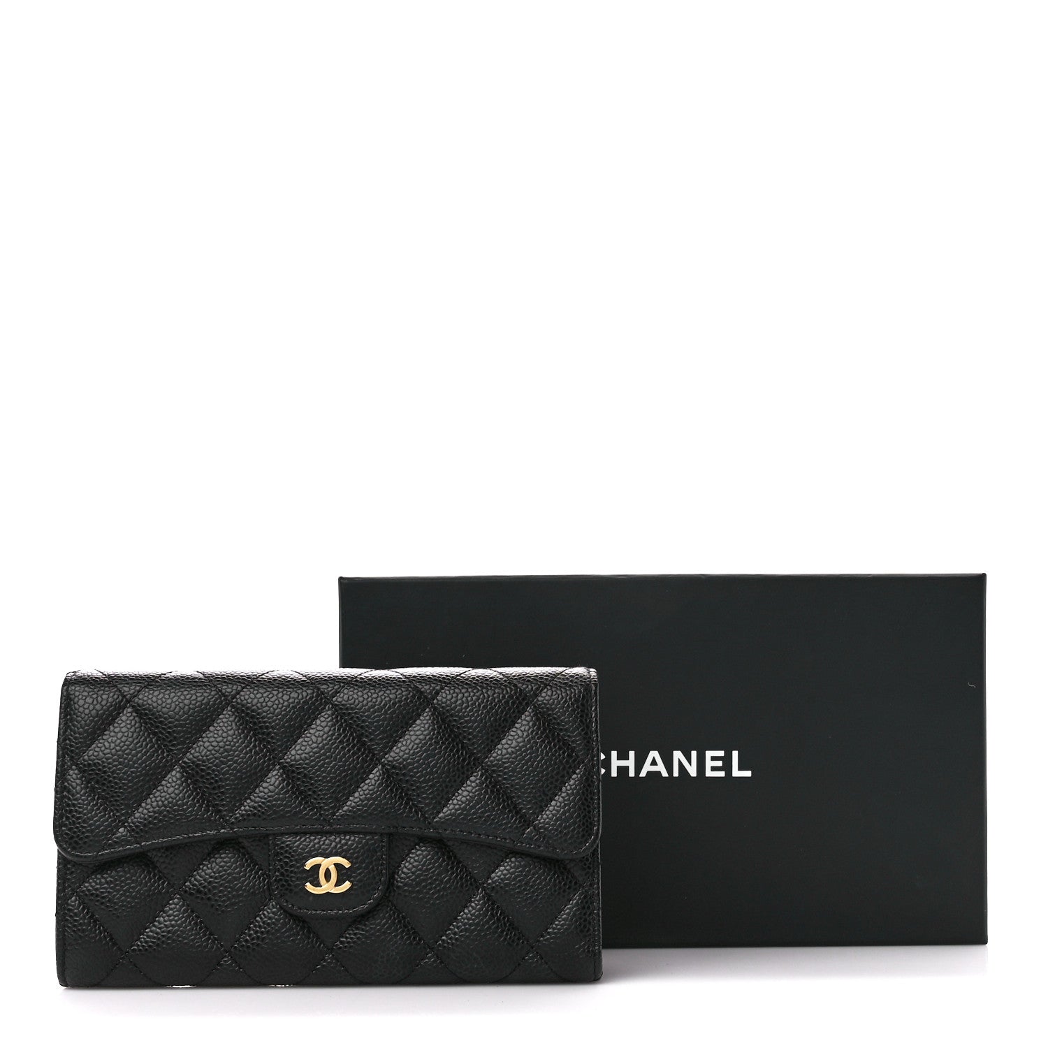 Chanel Caviar Quilted Large Flap Wallet Black 13 of 13