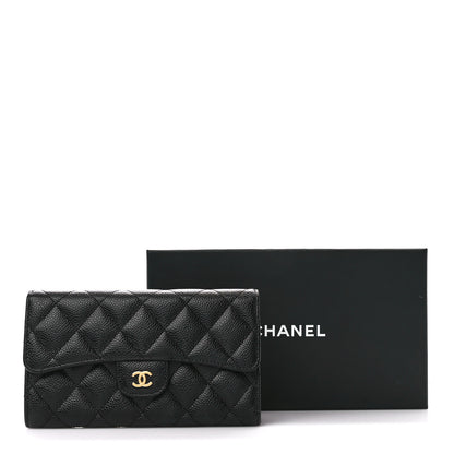 Chanel Caviar Quilted Large Flap Wallet Black 13 of 13