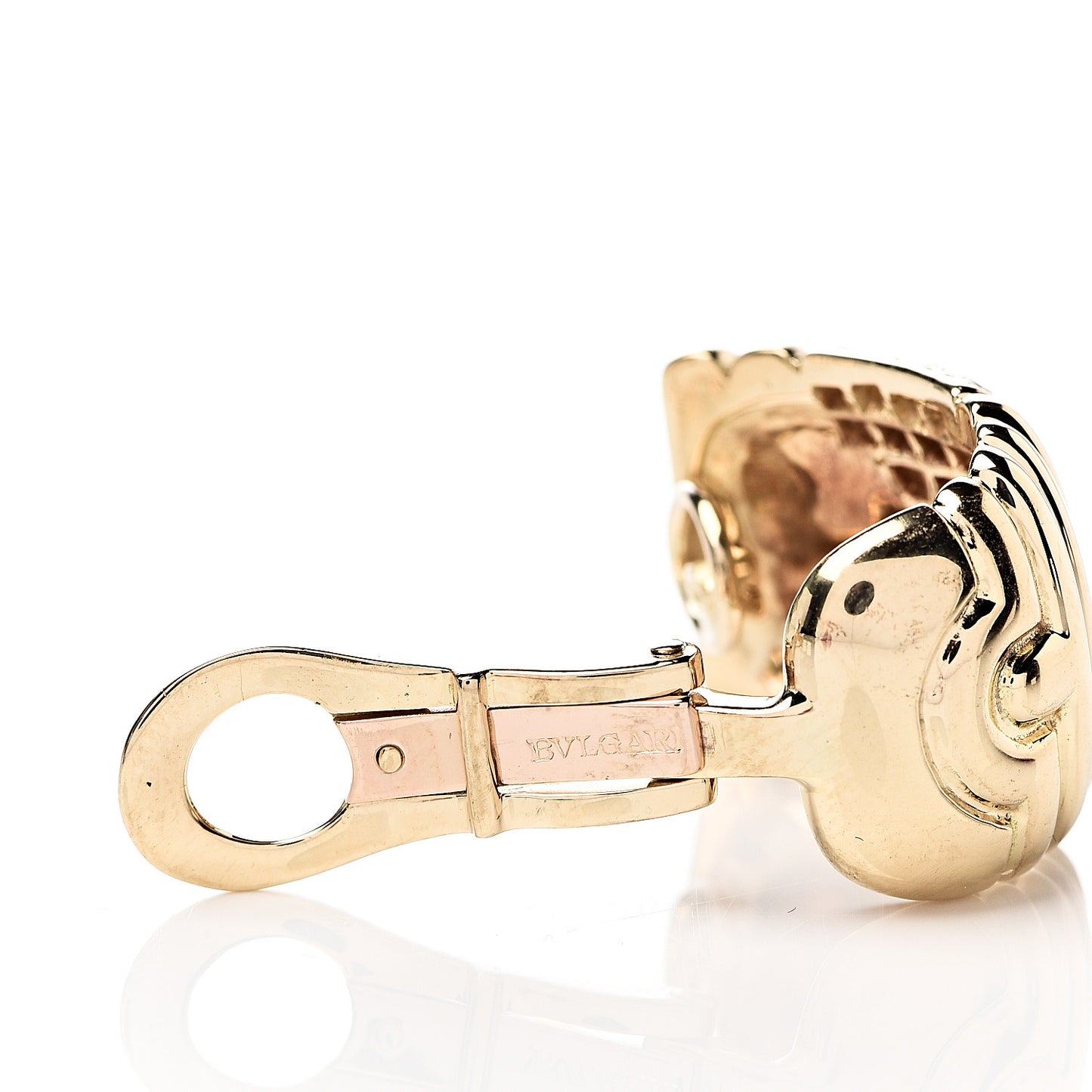 18K Yellow Gold Diamond Parentesi Clip-On Earrings