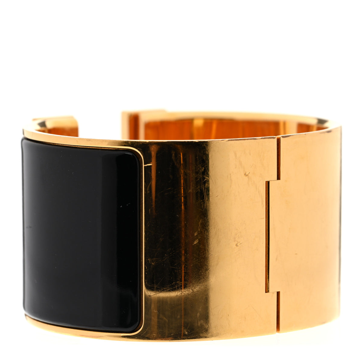 Enamel Extra Wide Clic Clac H Bracelet PM Black