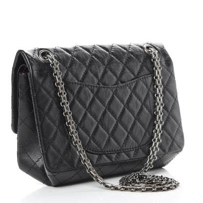 Chanel Aged Calfskin Quilted 2.55 Reissue 225 Flap Black 3 of 14