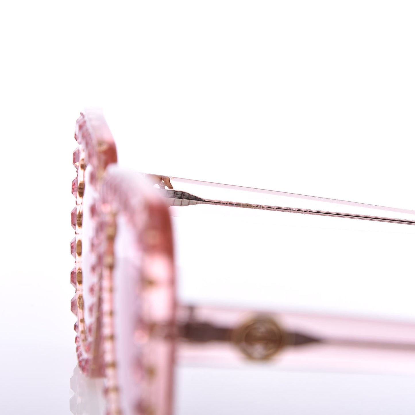 Crystal Square Frame Sunglasses GG0148S Pink