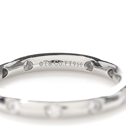 Tiffany Platinum Diamond Bezet Band Ring 49 4.75 4 of 5