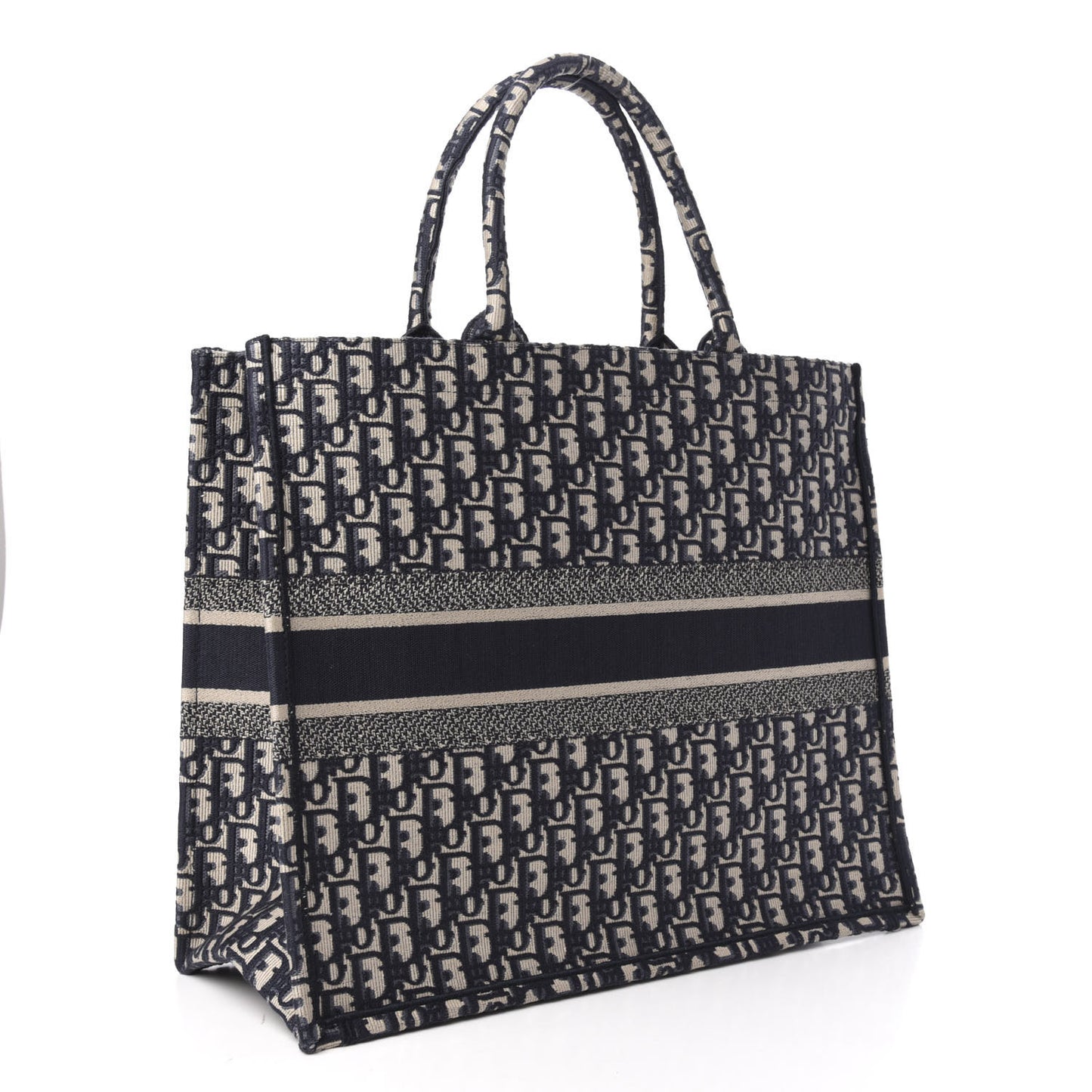 Oblique Book Tote Blue Multicolor