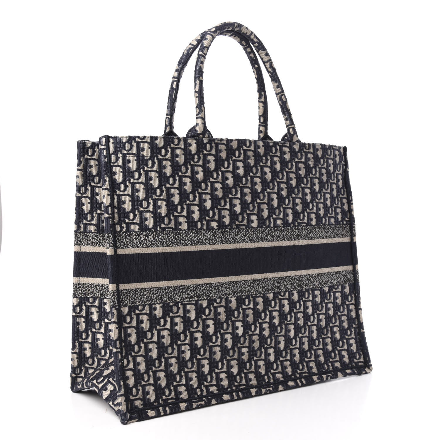 Christian Dior Oblique Book Tote Blue Multicolor 3 of 10