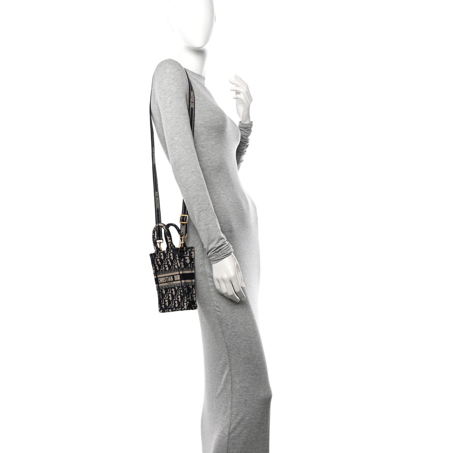 Oblique Mini Book Tote Phone Bag Blue
