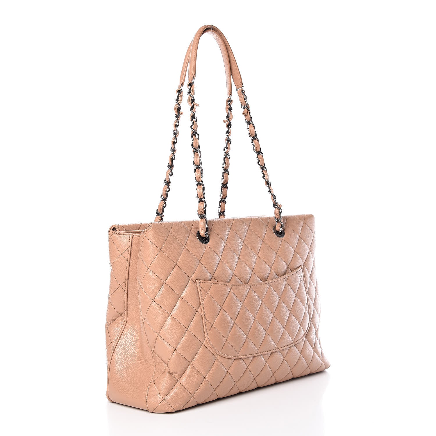 Chanel Caviar Quilted City Shopping Tote Beige 3 of 19