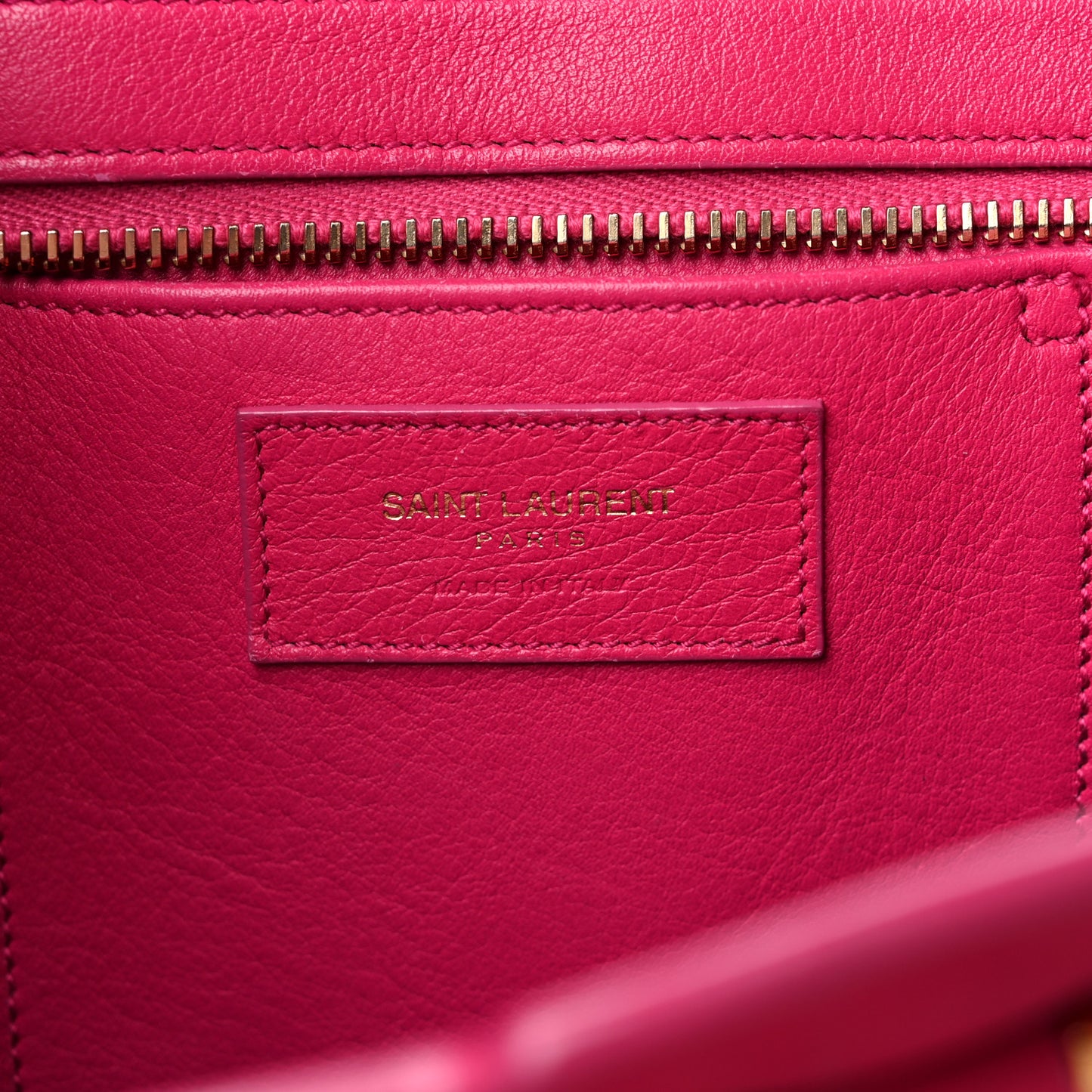 Calfskin Small Monogram Cabas Fuchsia
