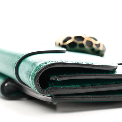 Bulgari Calfskin Serpenti Forever Wallet Emerald Green 9 of 9