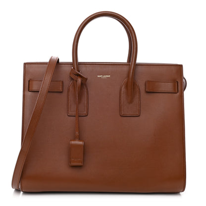 Saint Laurent Calfskin Small Sac de Jour Cognac 1 of 12
