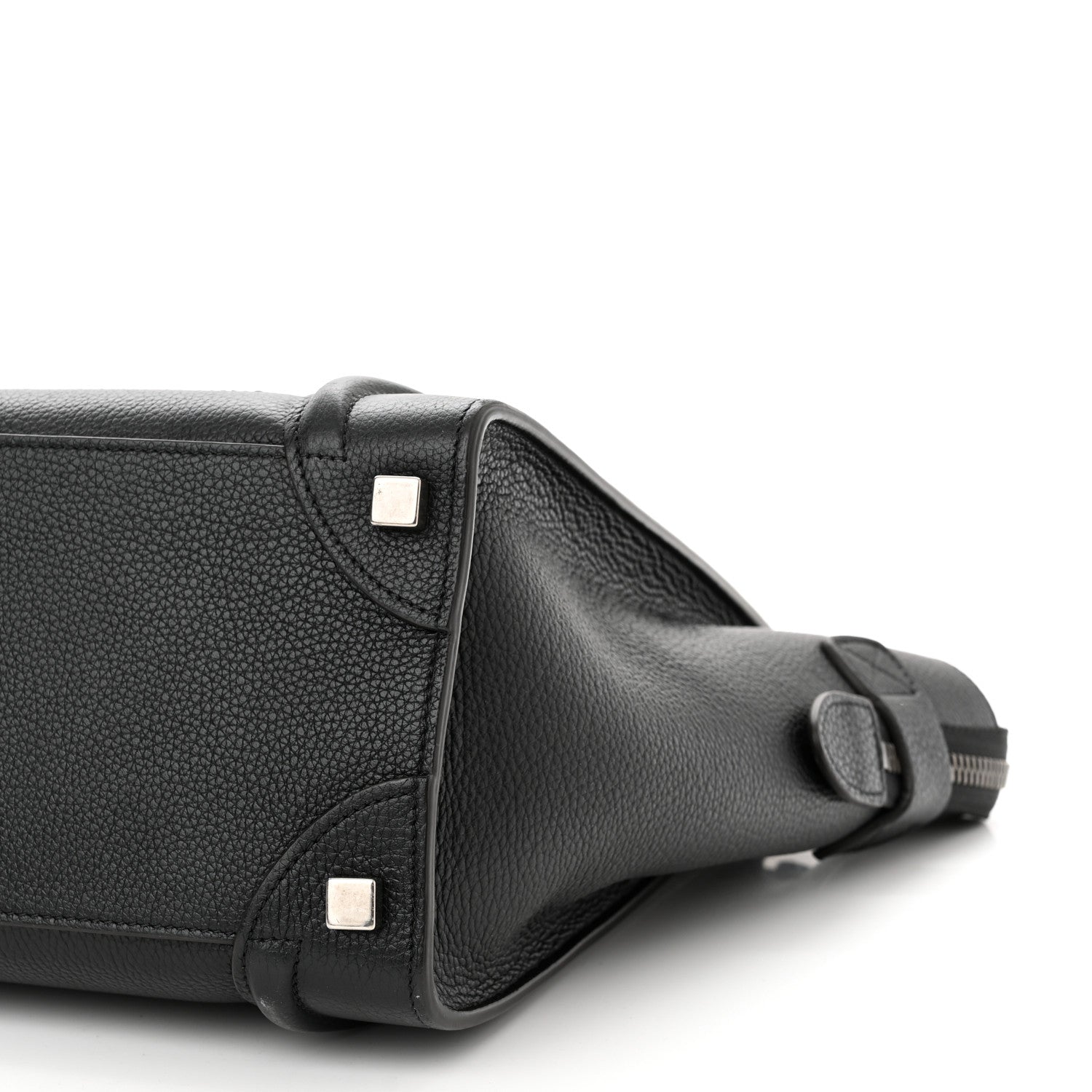 Celine Drummed Calfskin Micro Luggage Black 9 of 10