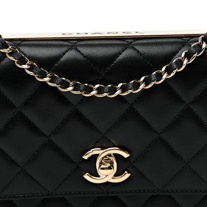 Chanel Lambskin Quilted Trendy CC Wallet On Chain WOC Black 8 of 10