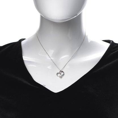 Mikimoto 18K White Gold Akoya Pearl 4mm Heart Pendant Necklace 2 of 5