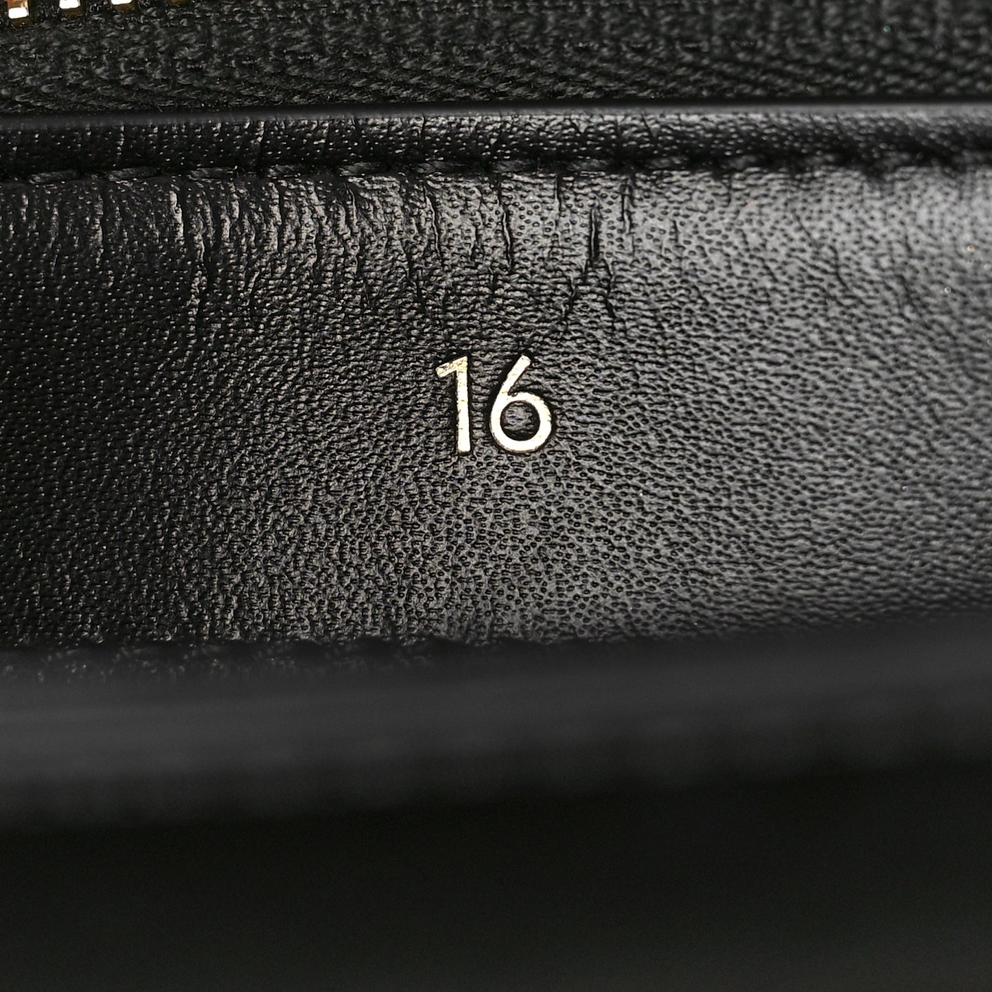 Satinated Calfskin Small 16 Top Handle Bag Black