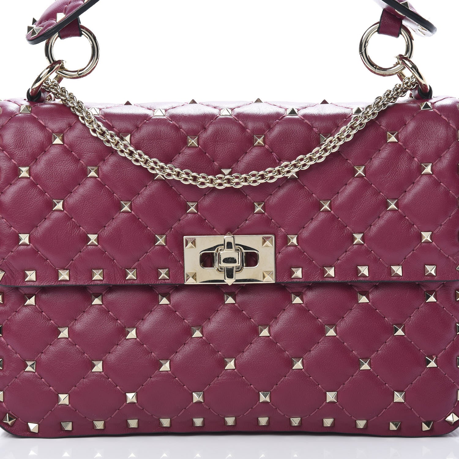 Valentino Garavani Nappa Medium Rockstud Spike Shoulder Bag Camelia 7 of 10
