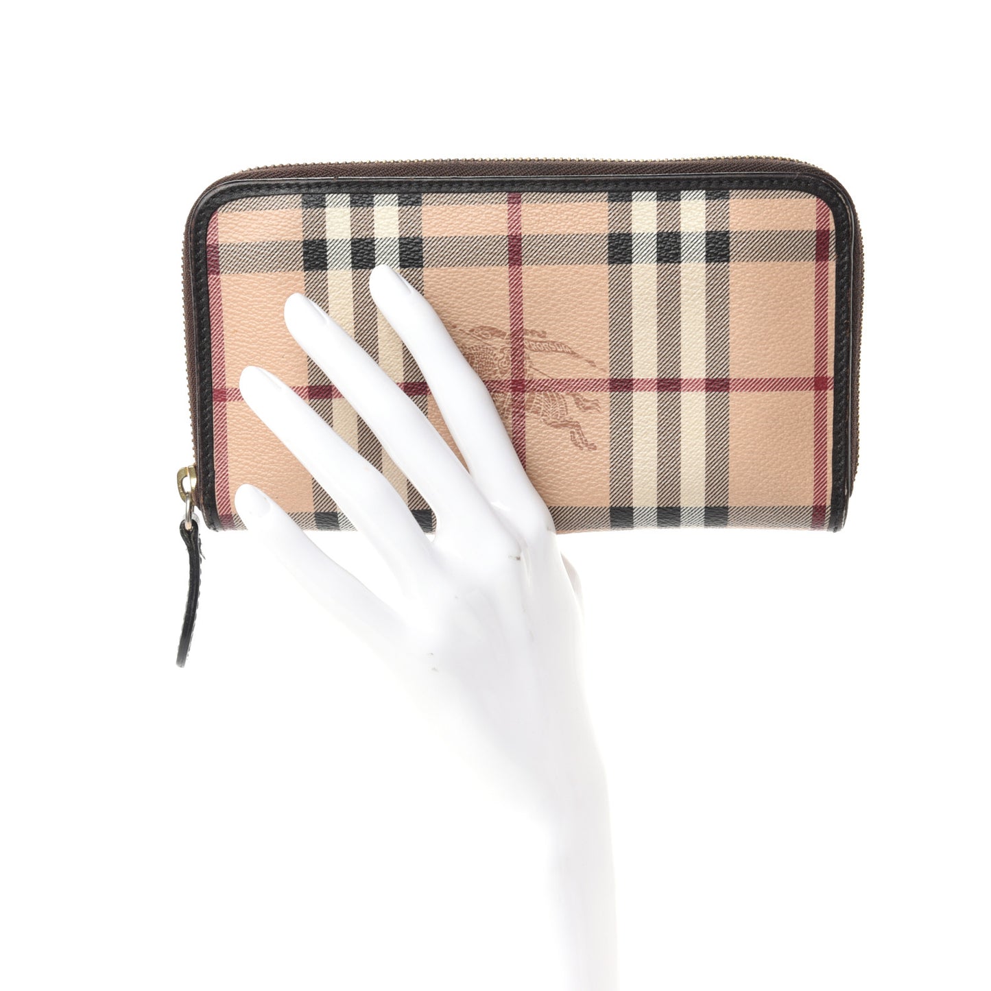 Haymarket Check Large Ziggy Zip Around Wallet Chocolate