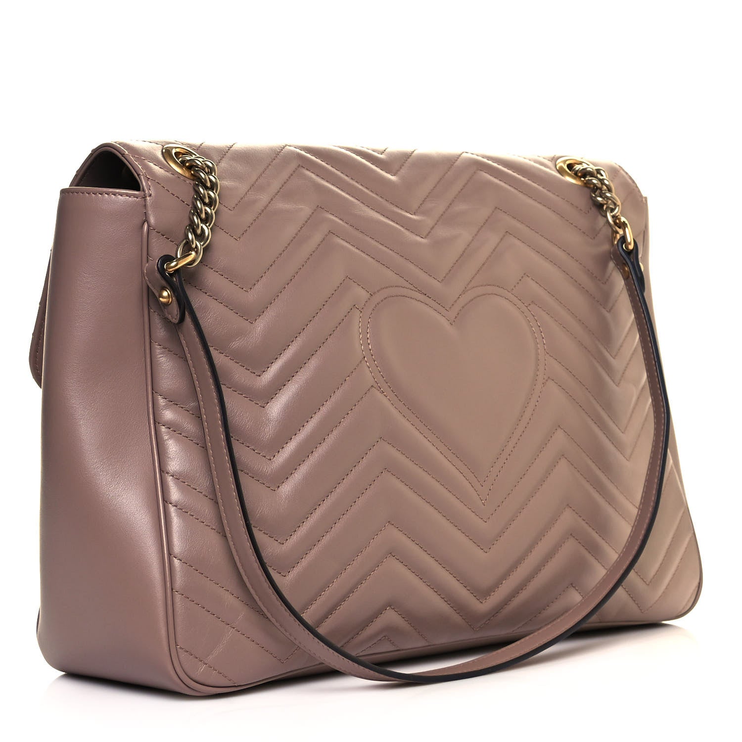 Gucci Calfskin Matelasse Large GG Marmont Shoulder Bag Porcelain Rose 3 of 16