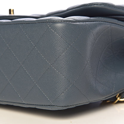 Chanel Caviar Quilted Jumbo Double Flap Dark Grey 10 of 11