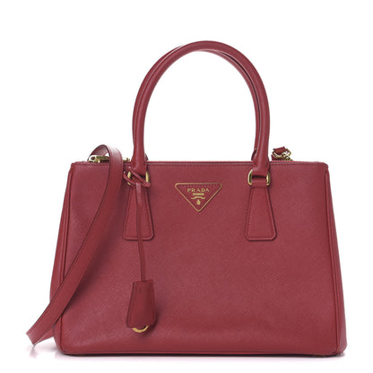 Prada Saffiano Small Galleria Double Zip Tote Cerise 1 of 8